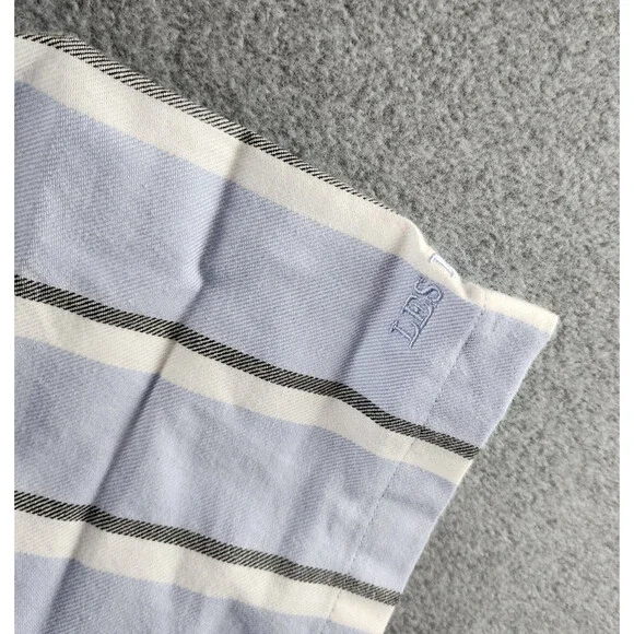 Les Deux Lawson Stripe SS Shirt Short Sleeves Men's XL Summer Sky Button Closure